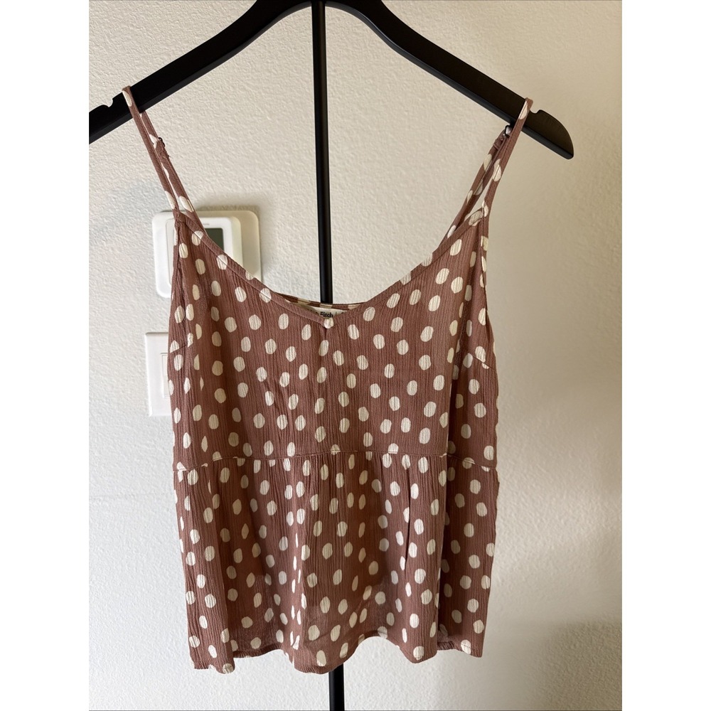 Abercrombie & Fitch Women's Baby Doll Top Polka Dot Pink &‎ White Size S